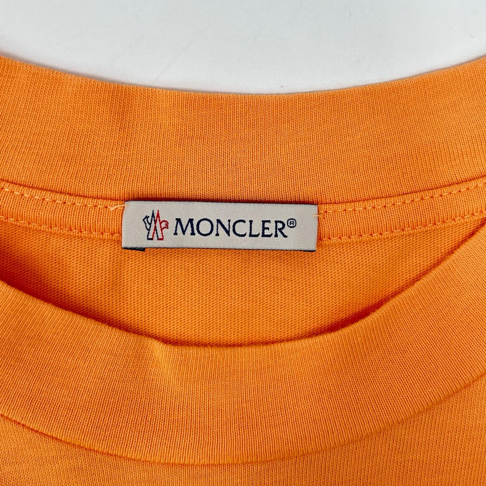 MONCLER モンクレール 21年 オレンジ ロゴ SS TSHIRT トップス