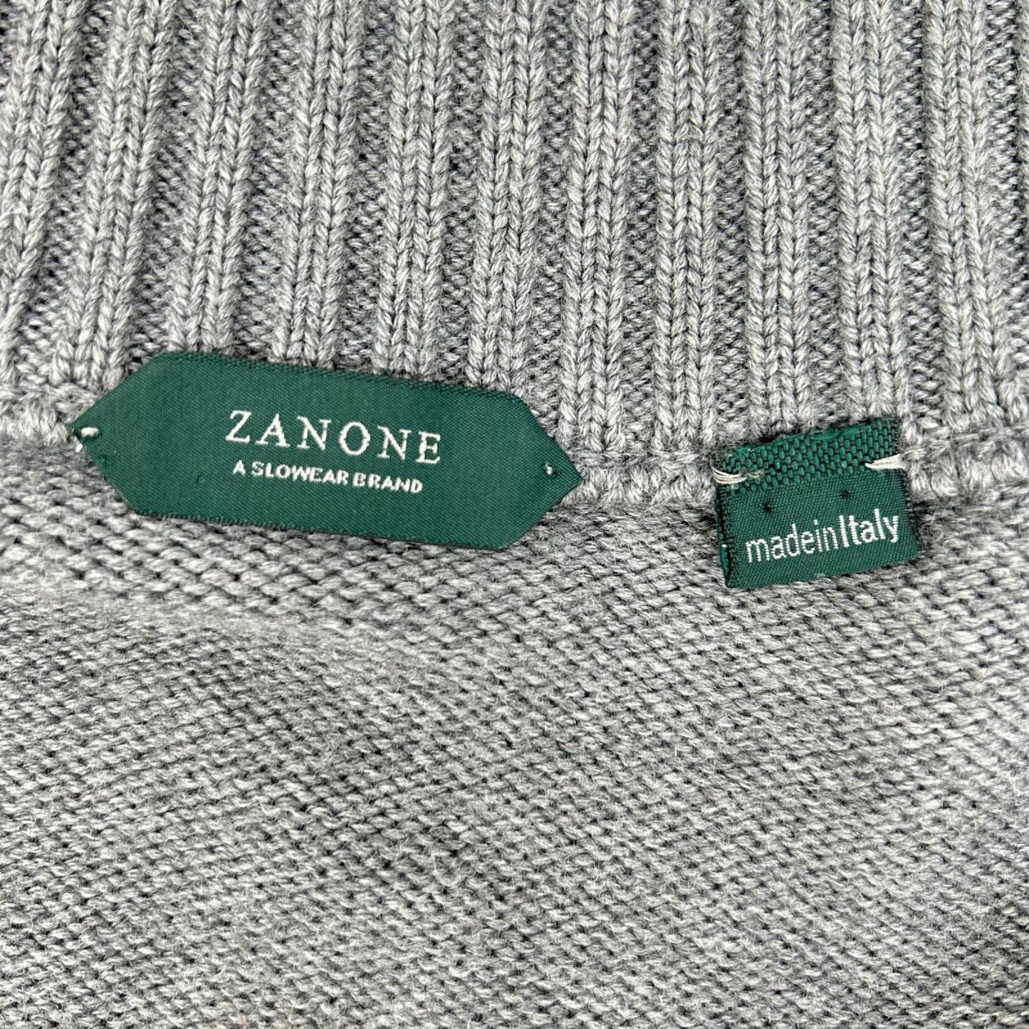 ZANONE ザノーネ 812031-ZJ258 グレー ウール100 5ゲージジップアップブルゾン ニット トップス