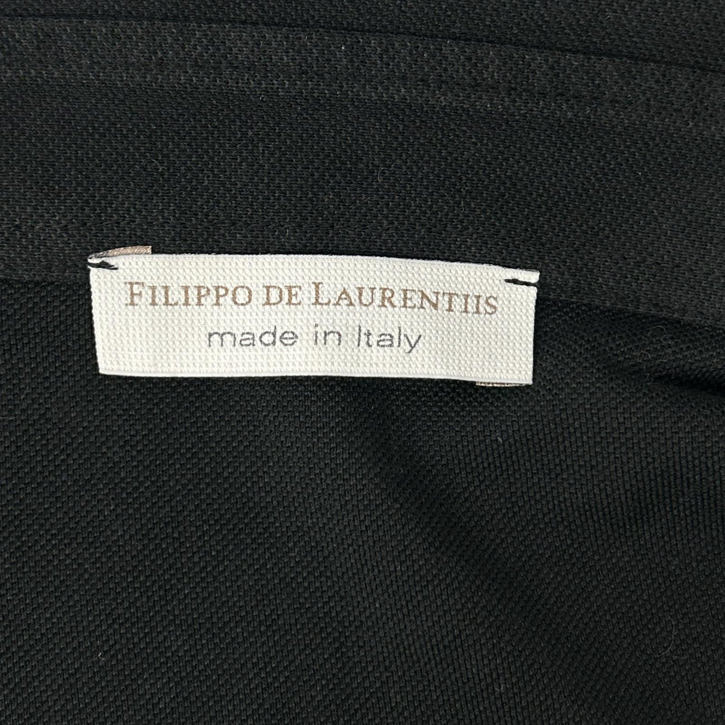 FILIPPO DE LAURENTIIS フィリッポ・デ・ローレンティス ブラック コットン フロントポケット ドレスシャツ トップス