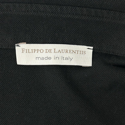 FILIPPO DE LAURENTIIS フィリッポ・デ・ローレンティス ブラック コットン フロントポケット ドレスシャツ トップス