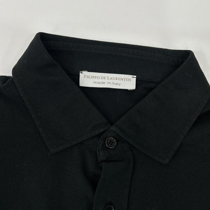FILIPPO DE LAURENTIIS フィリッポ・デ・ローレンティス ブラック コットン フロントポケット ドレスシャツ トップス