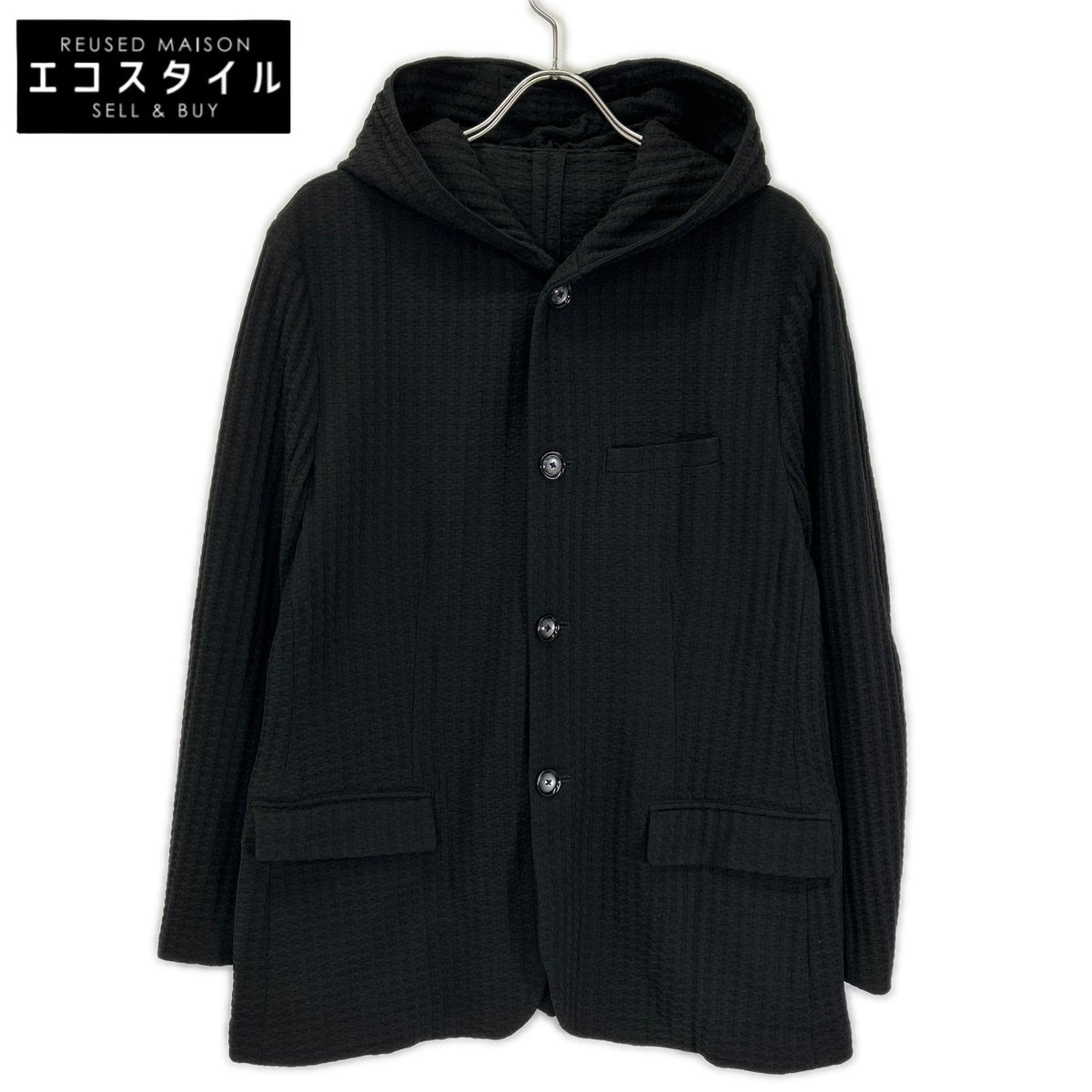 EMPORIOARMANI 3H1GN6 Black Honeycomb-Jacquard Houndstooth Jacket Jacket