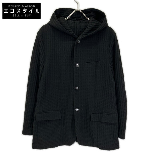 EMPORIOARMANI エンポリオアルマーニ 3H1GN6 ブラック ハニカムジャガード ハウンドトゥース ジャケット ジャケット