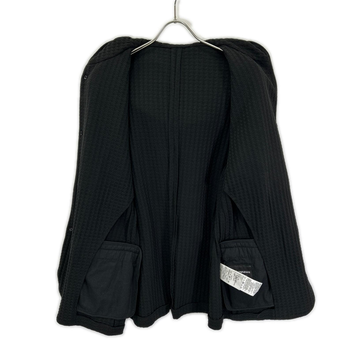 EMPORIOARMANI 3H1GN6 Black Honeycomb-Jacquard Houndstooth Jacket Jacket