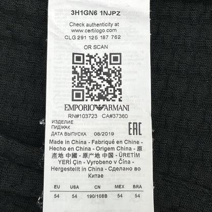 EMPORIOARMANI 3H1GN6 Black Honeycomb-Jacquard Houndstooth Jacket Jacket