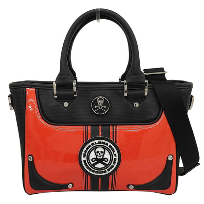 MARK&LONA マークアンドロナ 美品 Indy Cart Bag ハンドバッグ レディース レッド×ブラック MLS-5A-SB02 ハンドバッグ