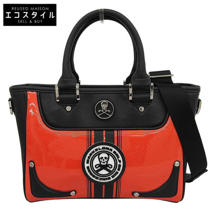 MARK&LONA マークアンドロナ 美品 Indy Cart Bag ハンドバッグ レディース レッド×ブラック MLS-5A-SB02 ハンドバッグ