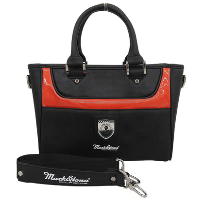MARK&LONA マークアンドロナ 美品 Indy Cart Bag ハンドバッグ レディース レッド×ブラック MLS-5A-SB02 ハンドバッグ