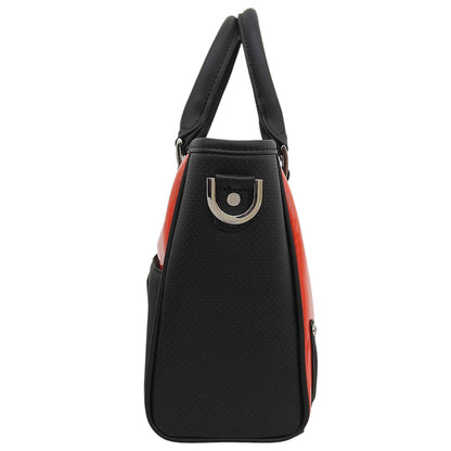 MARK&LONA マークアンドロナ 美品 Indy Cart Bag ハンドバッグ レディース レッド×ブラック MLS-5A-SB02 ハンドバッグ