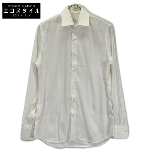 PRADA プラダ 22年 UCM608 ホワイト ストレッチ ポプリンシャツ トップス