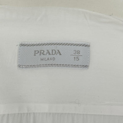 PRADA プラダ 22年 UCM608 ホワイト ストレッチ ポプリンシャツ トップス