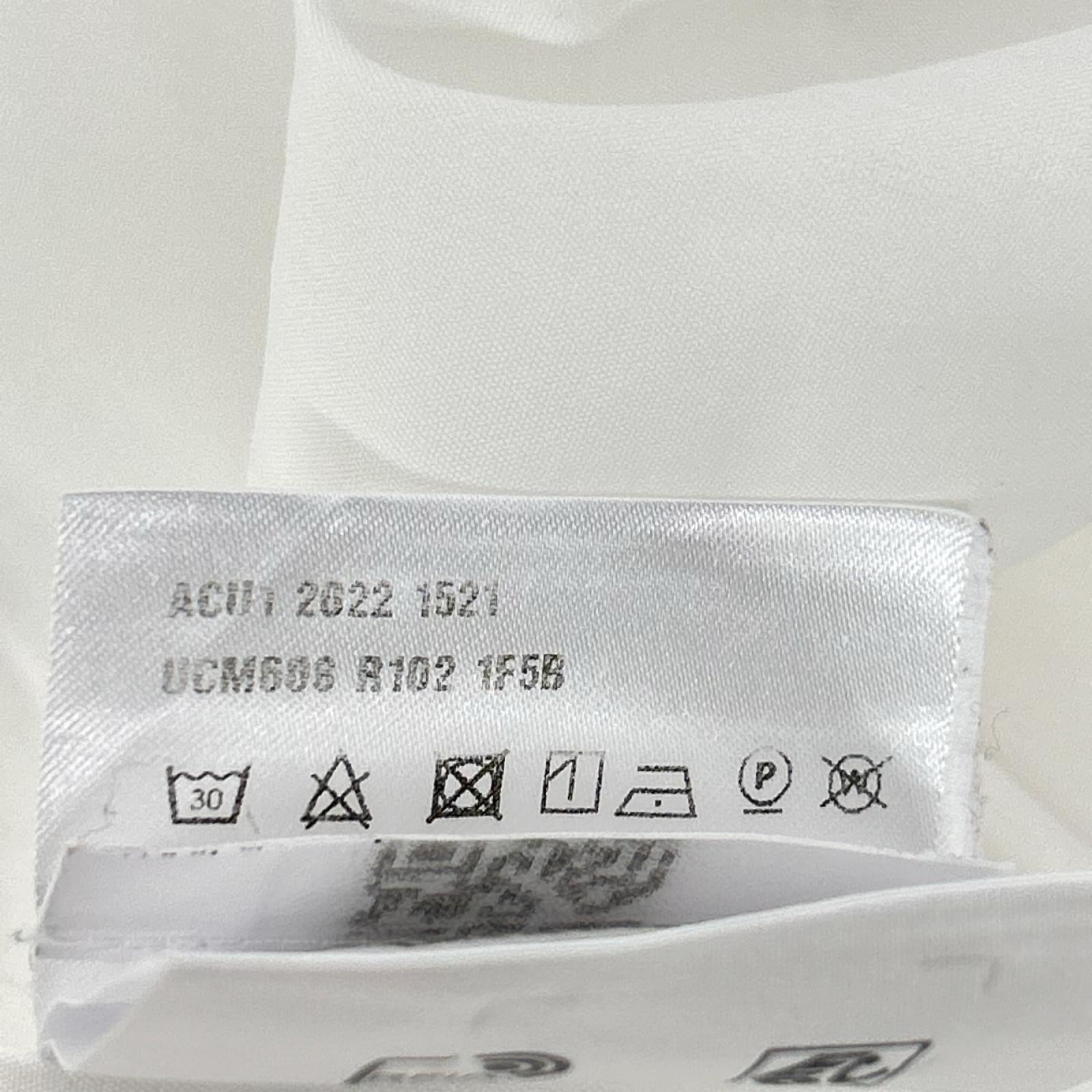 PRADA プラダ 22年 UCM608 ホワイト ストレッチ ポプリンシャツ トップス