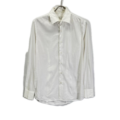 PRADA プラダ 18年 UCM608 ホワイト ストレッチ ポプリンシャツ トップス