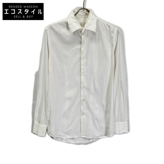 PRADA プラダ 18年 UCM608 ホワイト ストレッチ ポプリンシャツ トップス