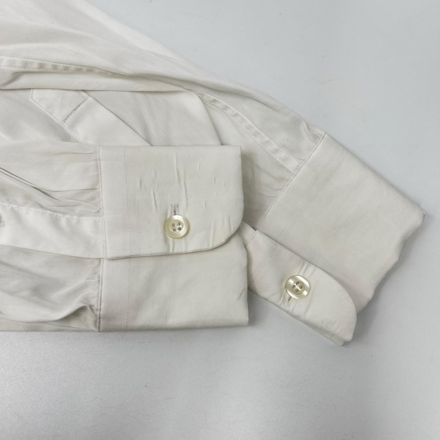 PRADA プラダ 18年 UCM608 ホワイト ストレッチ ポプリンシャツ トップス
