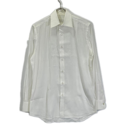 PRADA 2018 UCM669 White Cotton Long-Sleeve Shirt Top