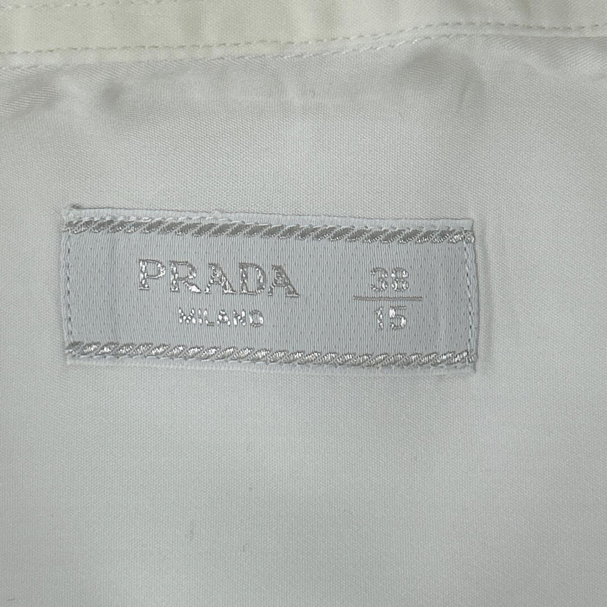 PRADA 2018 UCM669 White Cotton Long-Sleeve Shirt Top