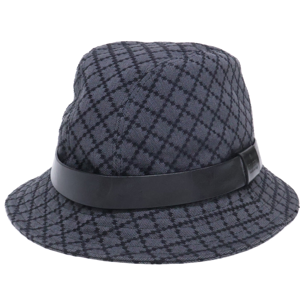 GUCCI グッチ キャンバス/レザー フィッシャーマン バケットハット 帽子