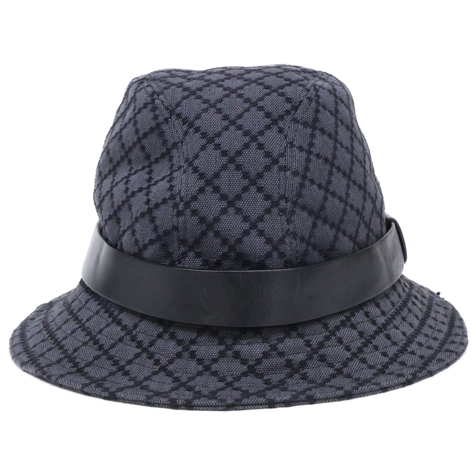 GUCCI グッチ キャンバス/レザー フィッシャーマン バケットハット 帽子