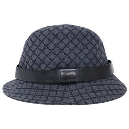 GUCCI グッチ キャンバス/レザー フィッシャーマン バケットハット 帽子