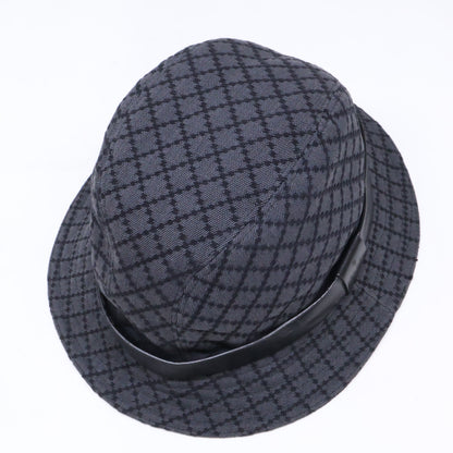GUCCI グッチ キャンバス/レザー フィッシャーマン バケットハット 帽子