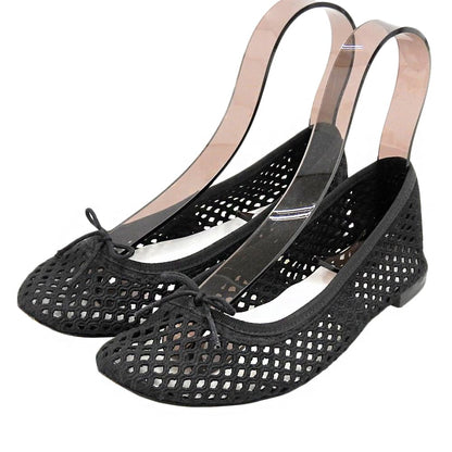 repetto レペット メッシュ フラット バレエシューズ レディース ブラック 37 シューズ