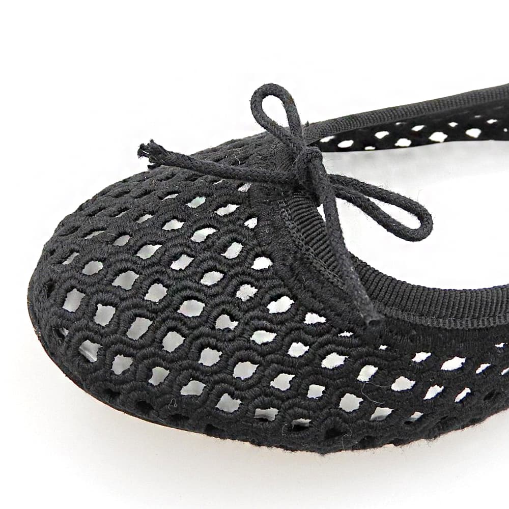 repetto レペット メッシュ フラット バレエシューズ レディース ブラック 37 シューズ