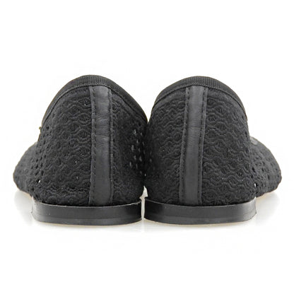 repetto レペット メッシュ フラット バレエシューズ レディース ブラック 37 シューズ