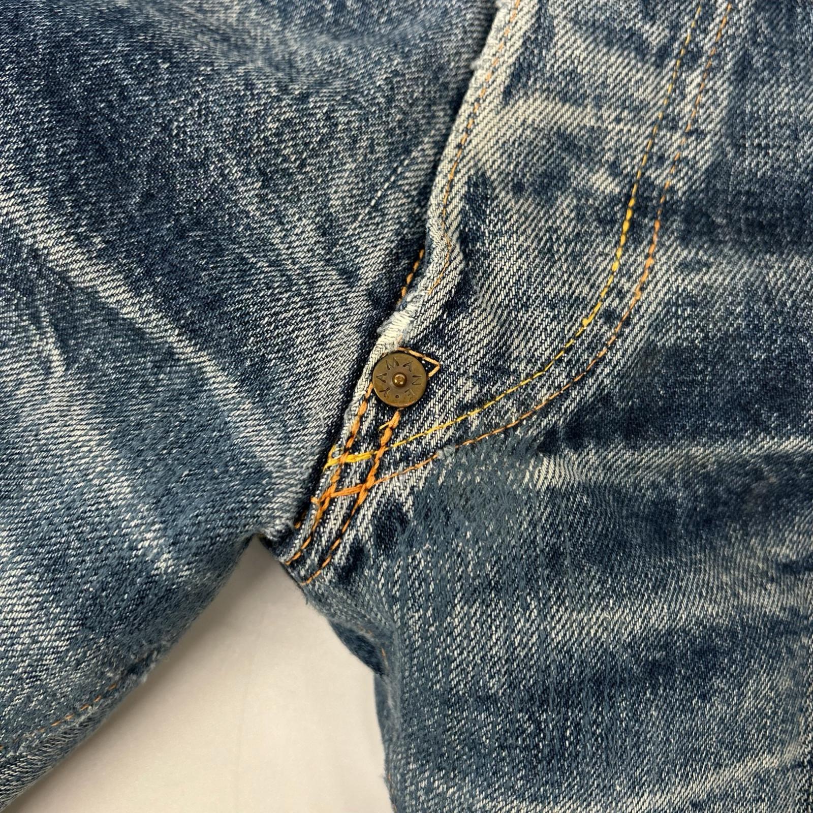 EVISU エヴィス ブルー ボタンフライ デニムパンツ ボトムス