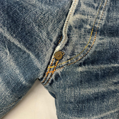 EVISU エヴィス ブルー ボタンフライ デニムパンツ ボトムス