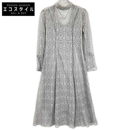 Lily Brown リリーブラウン LWFO245054 グレー オーナメント レース パイピング ドレス ワンピース