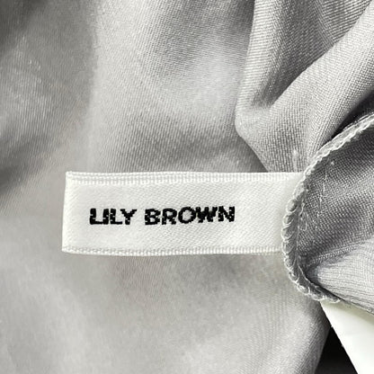 Lily Brown リリーブラウン LWFO245054 グレー オーナメント レース パイピング ドレス ワンピース