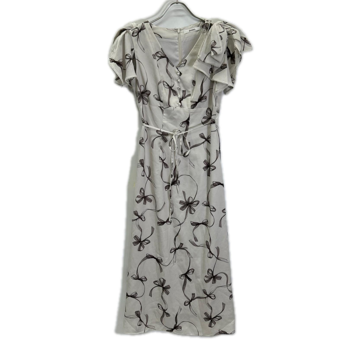 snidel Snidel SWFO254025 beige Sus ribbon print dress Dress