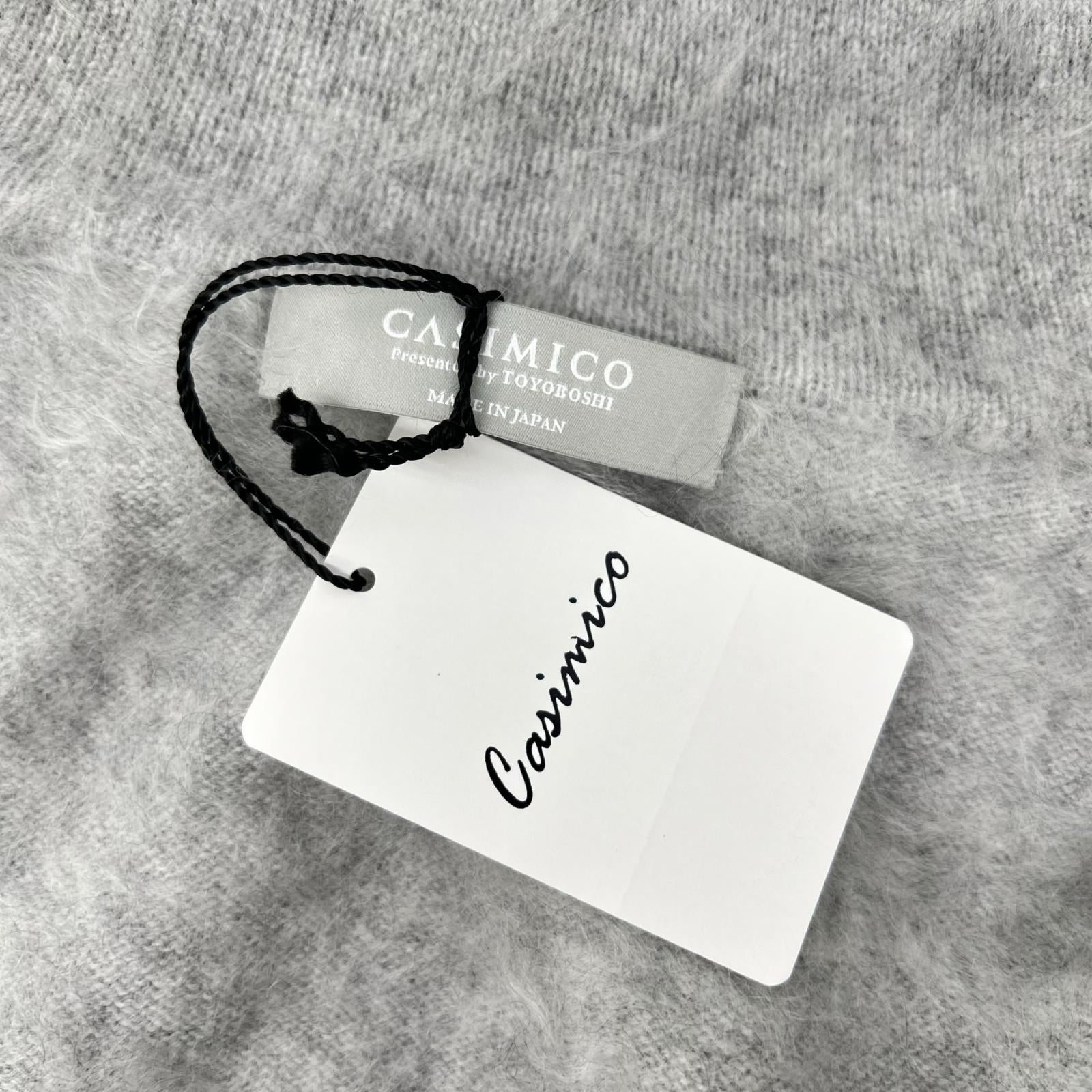 CASIMICO カシミコ CASI-2518 アイスグレイミックス SAPNAA ファーカシミヤ ポロカーディガン トップス