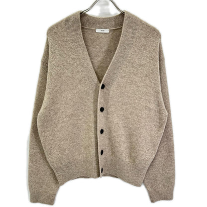 ATON エイトン ベージュ 23AW WOOL CASHMERE SILK Vネックカーディガン トップス