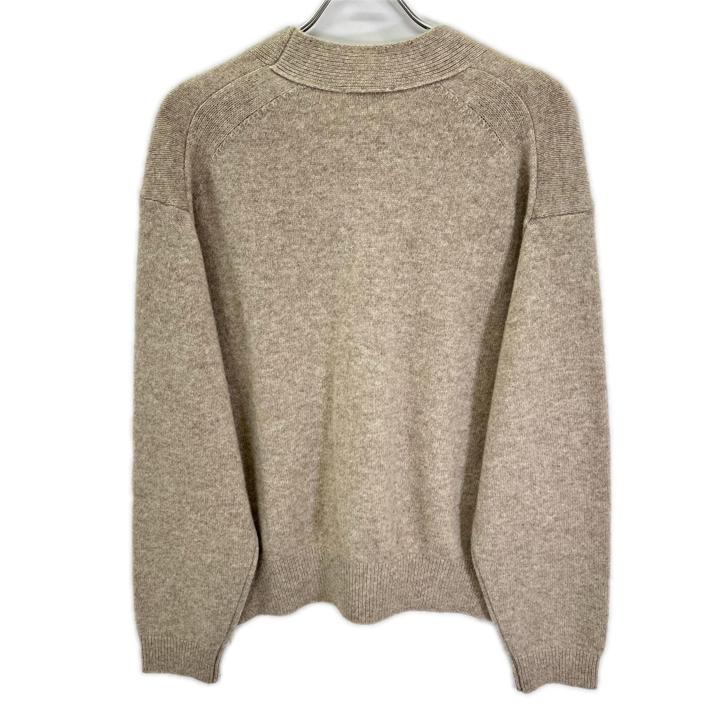 ATON エイトン ベージュ 23AW WOOL CASHMERE SILK Vネックカーディガン トップス