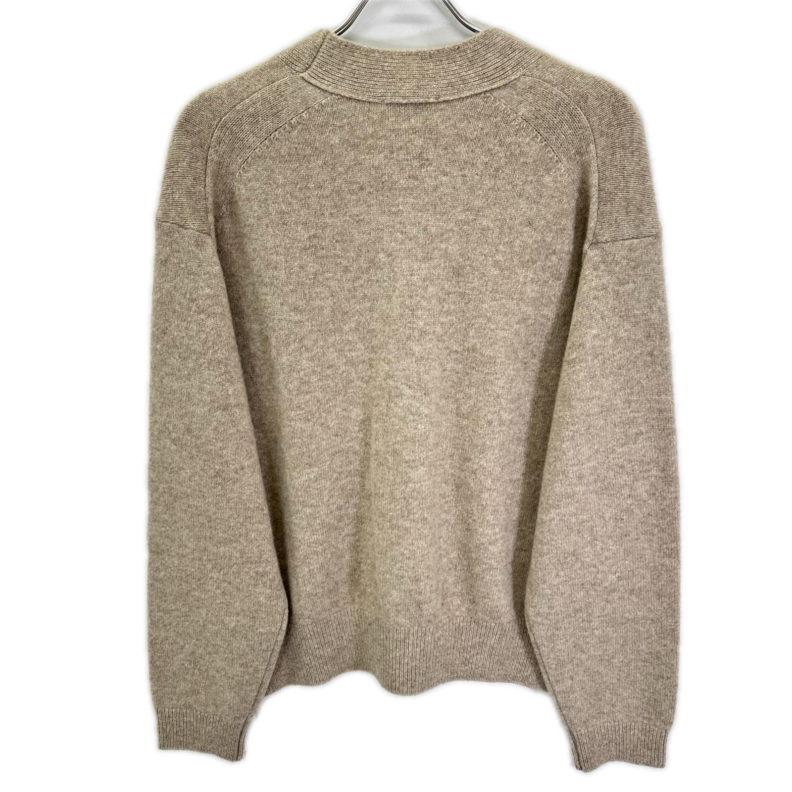 ATON エイトン ベージュ 23AW WOOL CASHMERE SILK Vネックカーディガン トップス