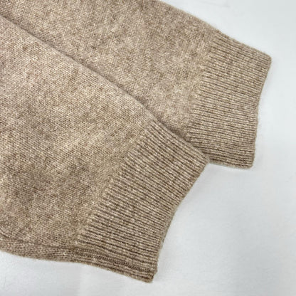 ATON エイトン ベージュ 23AW WOOL CASHMERE SILK Vネックカーディガン トップス