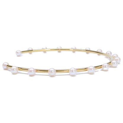 bijou de m ビジュードエム 美品 Pearl Choker K18コーティング925 淡水パール チョーカー
