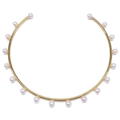 bijou de m ビジュードエム 美品 Pearl Choker K18コーティング925 淡水パール チョーカー