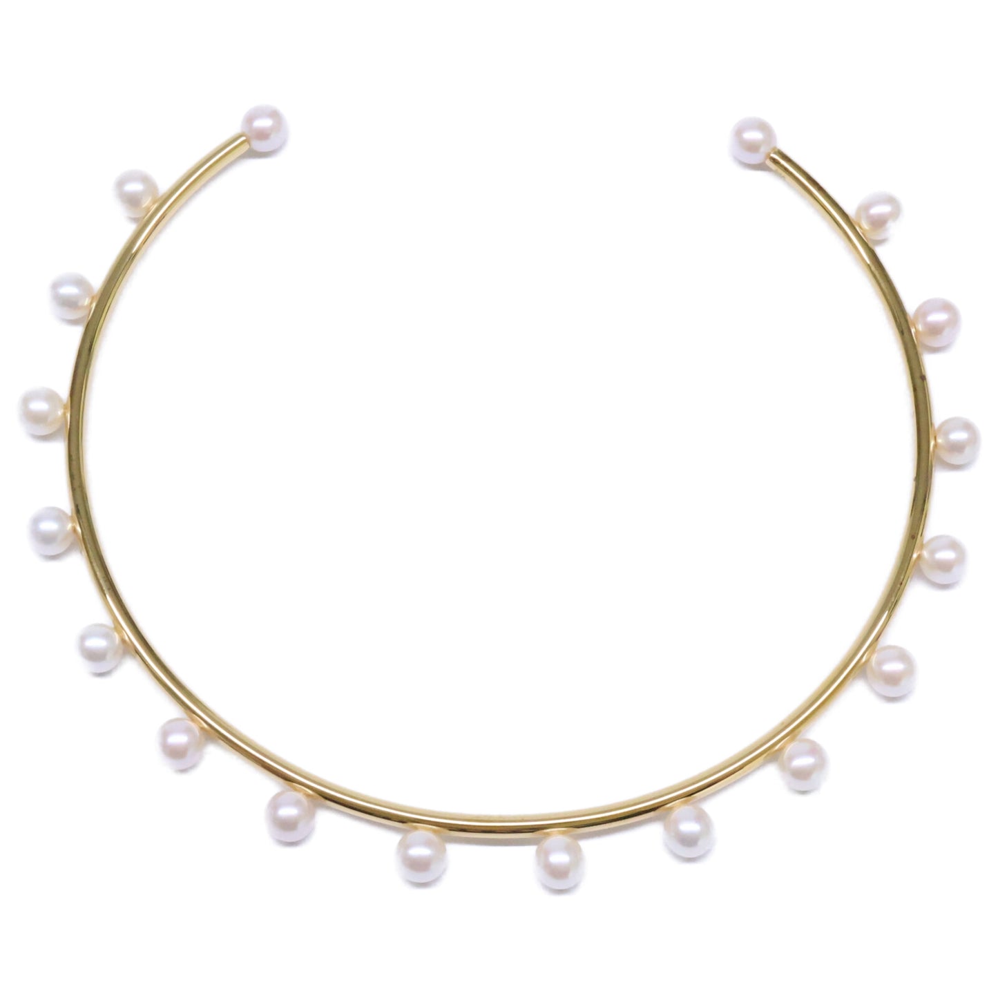 bijou de m ビジュードエム 美品 Pearl Choker K18コーティング925 淡水パール チョーカー