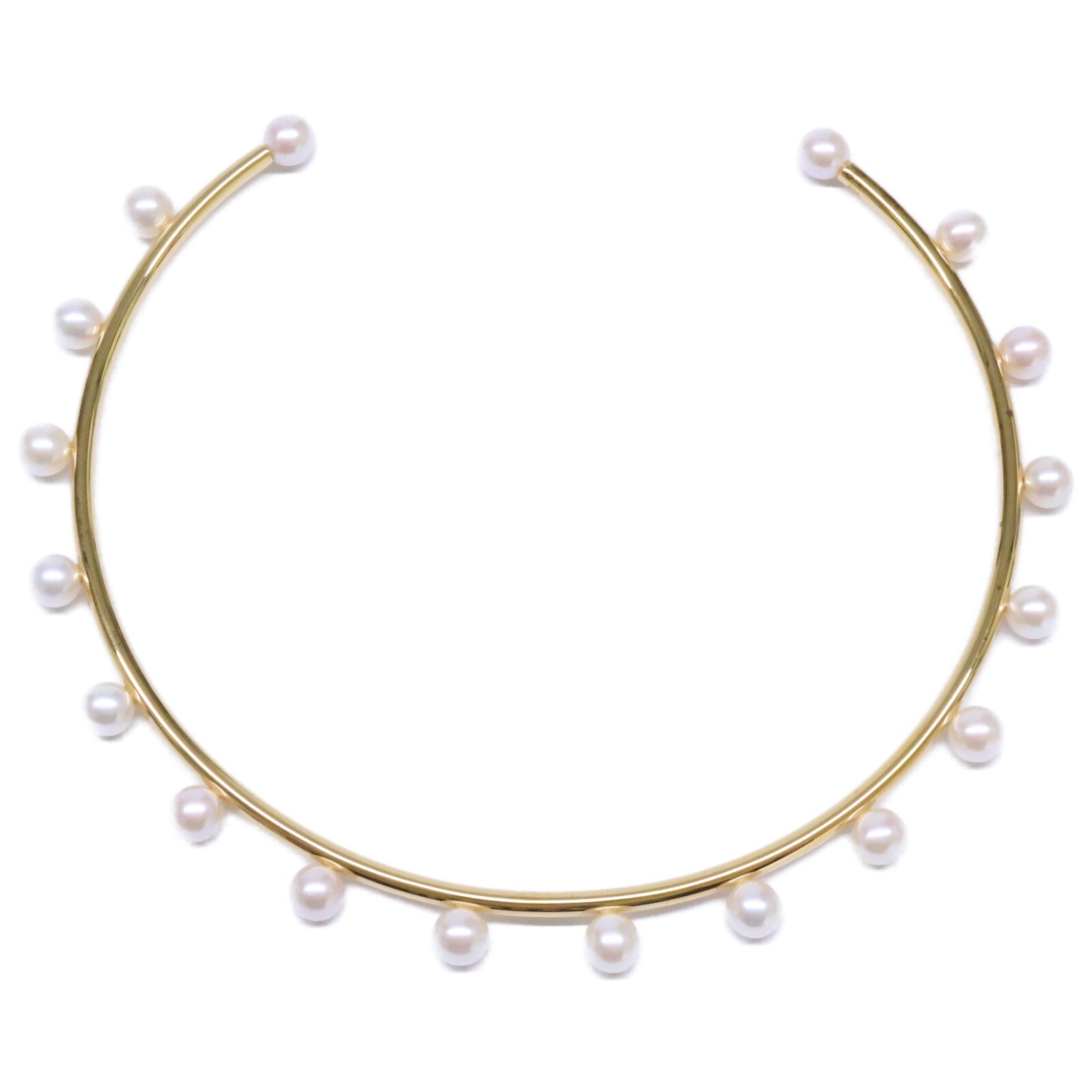 bijou de m ビジュードエム 美品 Pearl Choker K18コーティング925 淡水パール チョーカー