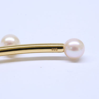bijou de m ビジュードエム 美品 Pearl Choker K18コーティング925 淡水パール チョーカー