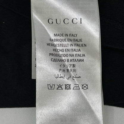 GUCCI グッチ 548334 XJA09 ブラック メタリック ロゴプリント Tシャツ トップス