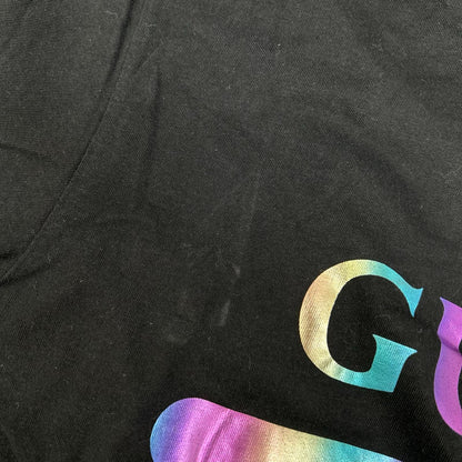 GUCCI グッチ 548334 XJA09 ブラック メタリック ロゴプリント Tシャツ トップス