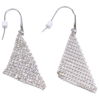SWAROVSKI スワロフスキー 【美品】Fit クリスタルメッシュ フック ピアス