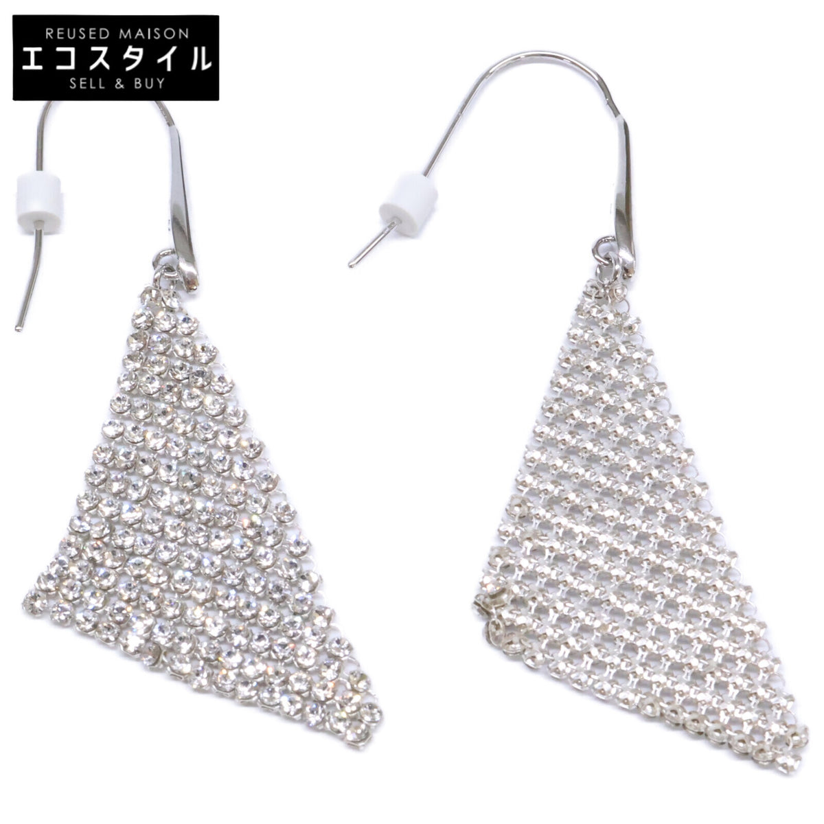 SWAROVSKI スワロフスキー 【美品】Fit クリスタルメッシュ フック ピアス