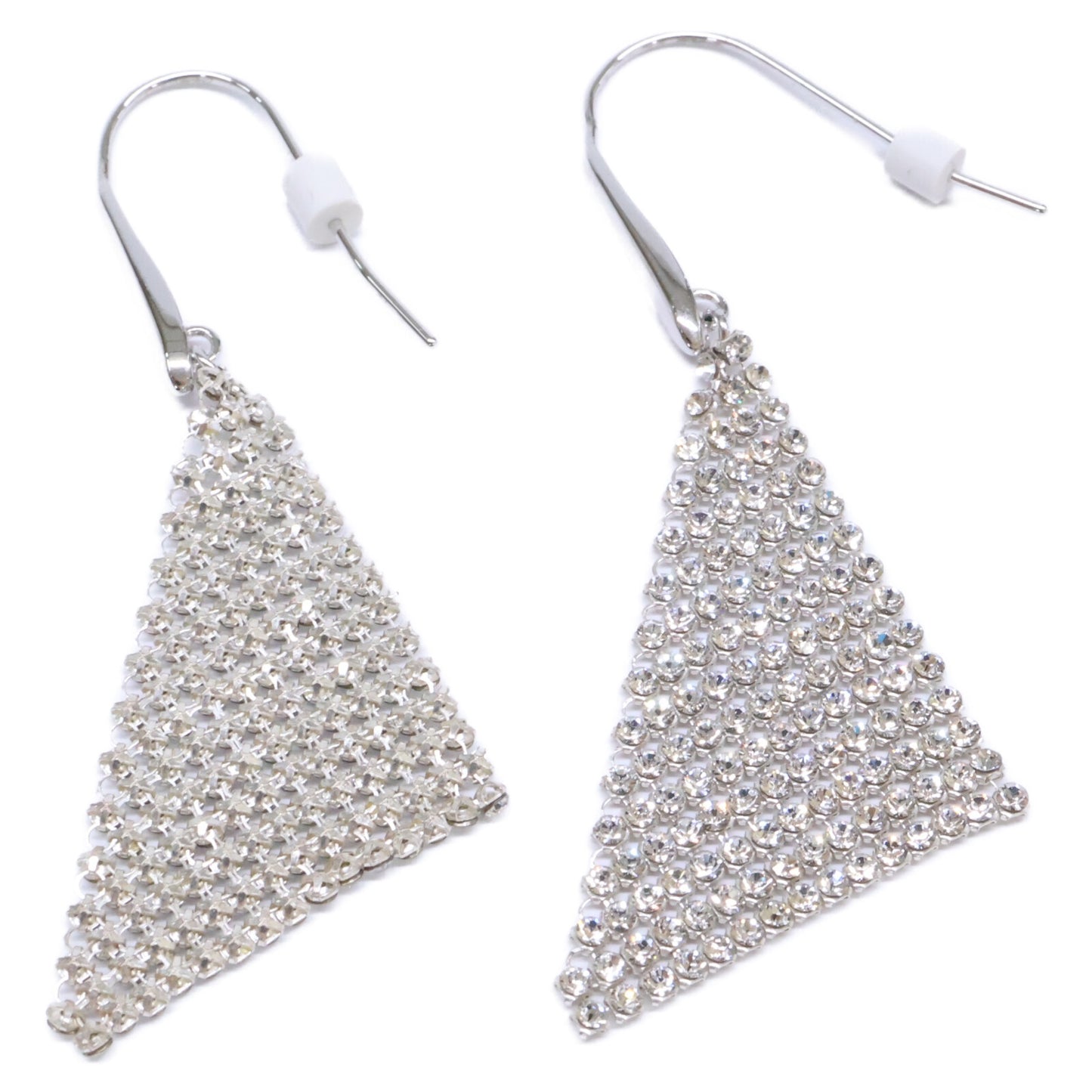 SWAROVSKI スワロフスキー 【美品】Fit クリスタルメッシュ フック ピアス