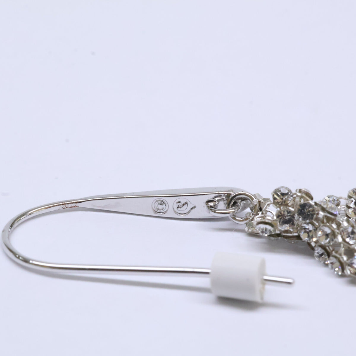 SWAROVSKI スワロフスキー 【美品】Fit クリスタルメッシュ フック ピアス