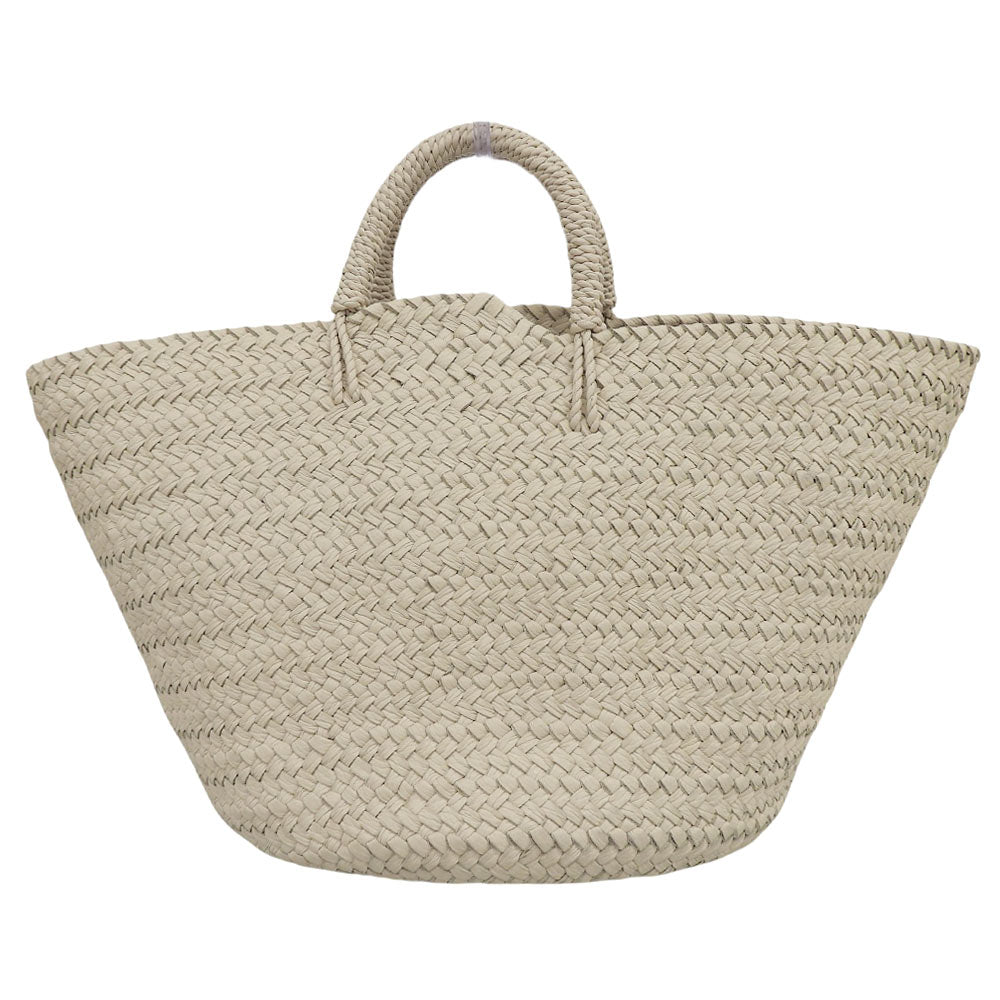 Aeta アエタ 美品 BASKET ： M レザー 編み込み バスケットバッグ ハンドバッグ レディース アイボリー KG02 ハンドバッグ